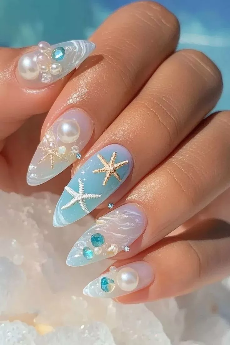 ocean blue Summer Nails
