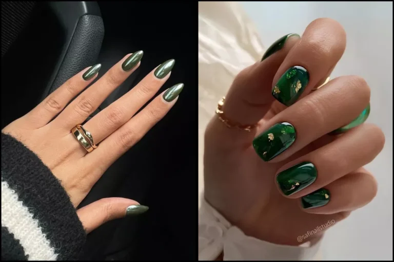 27 Dark Green Nails Designs That Look Expensive (Short, Almond & Coffin)