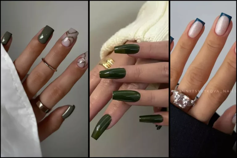 10 Green Square Nails for a Sharp, Modern Look