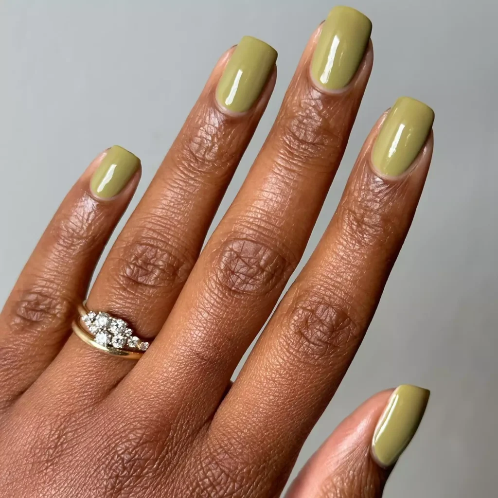 Olive Green Nails