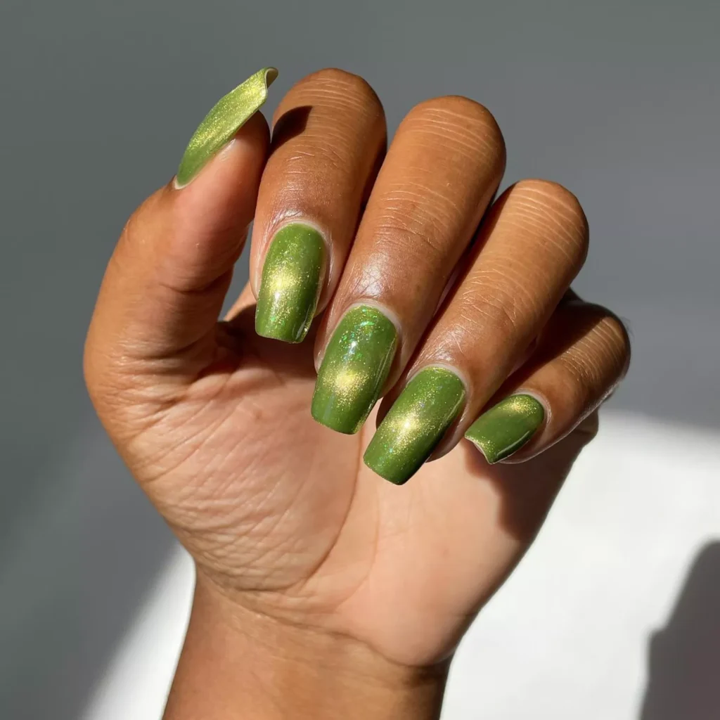 Olive Green Nails