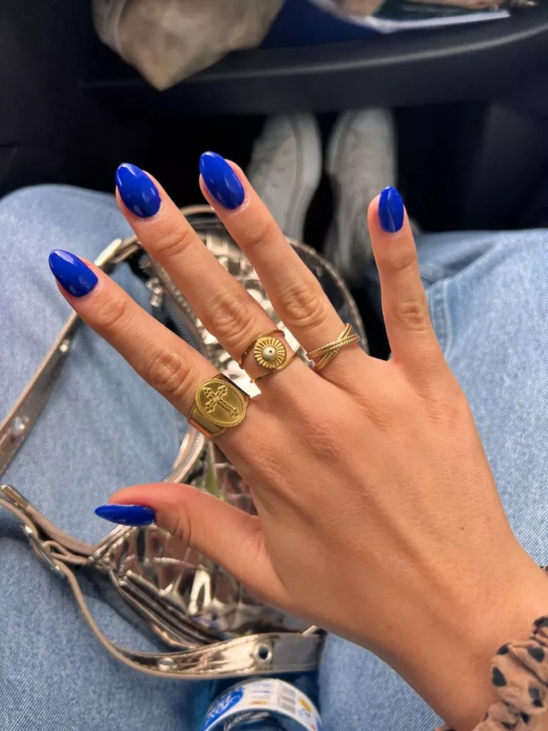 blue Summer Nails For Dark Skin