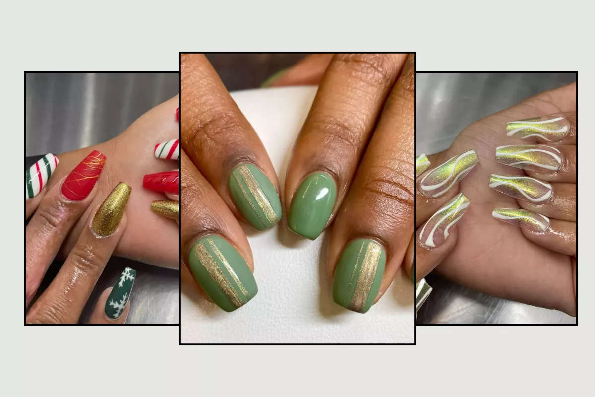18  Green and Gold Nail Designs You’ll Screenshot Immediately